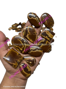 พลอย FAIJAN GEMS 100% ธรรมชาติ แจสเปอร์เอาท์แบ็ค ทรงคาโบชอง พลอยเม็ดเดี่ยวสำหรับทำเครื่องประดับ ขนาดตามสั่ง รับรองโดยบุคคลที่สาม จากราชสถาน - Product Image 3