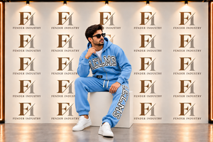 Ensemble de survêtement personnalisé pour homme en polaire avec sweat à capuche zippé et pantalon de jogging imprimé lettres, style streetwear, deux pièces, respectueux de l'environnement - Product Image 2