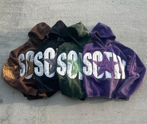 Sudaderas con Capucha y Pantalones Deportivos Extra Grandes para Hombre, Personalizados al por Mayor, con Bordado y Parches Desgastados, Talla Grande, 2026 - Product Image 6