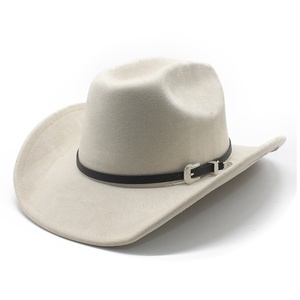 2025 New Arrival Fashion Trendy Suede Cowboy <b>Hat</b> Women Men Western Cowboy <b>Hat</b> Casual Travel Party <b>Hat</b> with Leather <b>Band</b> - Product Image 1