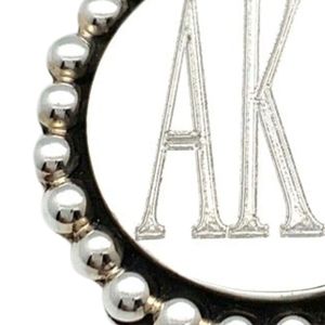 Collar con Colgante Redondo de Cuentas Plateadas AKA para Mujer, Diseño Circular Elegante, Joyería de Moda para Hermandades, Lujoso y Distintivo - Product Image 6