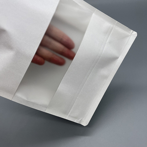 Farina di <span class=keywords><strong>riso</strong></span> sottovuoto in plastica trasparente stand up pouch sacchetti a fondo piatto con chiusura a otto lati smerigliati trasparenti con cerniera e manico - Product Image 6