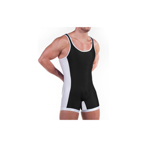Wholesale High Elastic Spandex Wrestling Gear Blank Durable Training <b>Men</b> Wrestling <b>Singlets</b> Custom Logo Sports Apparel - Product Image 2