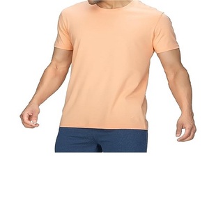 T-shirts en coton traité à l'ammoniaque liquide de haute qualité pour hommes, femmes, unisexe, toucher soyeux, couleur unie, col rond, logo personnalisé - Product Image 1