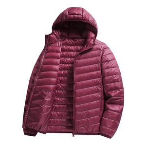Chaqueta acolchada ligera con capucha para hombre, cortavientos, con cierre de cremallera, abrigo informal, cálido, para invierno. - Product Image 6