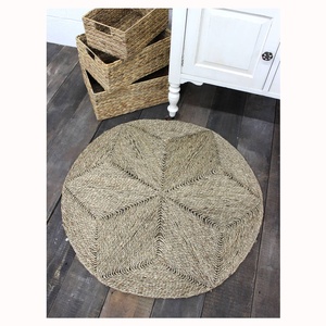 Tapete de puerta de jacinto de agua tejido a mano tapete de suelo ecológico venta al por mayor accesorios de decoración del hogar de Vietnam - Product Image 4