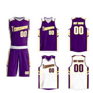 Conjunto de Uniforme de Baloncesto para Hombre, Talla Regular, Personalizado por Sublimación, Jersey de Baloncesto de Secado Rápido, Ropa Deportiva para Entrenamiento en Equipo - Product Image 1