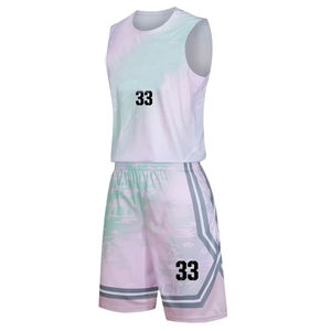 Conjunto de Camiseta de Baloncesto Degradada para Hombre con Número 33, Impresión por Sublimación, Secado Rápido, Uniforme Deportivo, Ropa de Verano - Product Image 2