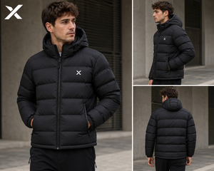 Veste matelassée à capuche X Sports City, manteau d'hiver matelassé de qualité supérieure, coupe-vent en polyester, coupe régulière, style décontracté, OEM/ODM - Product Image 3