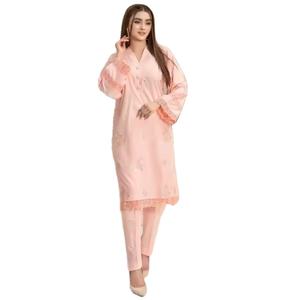 ร้อนขายผ้าฝ้ายปักShalwar Kameezสําหรับผู้หญิงSummerwearแฟชั่น2ชิ้นShalwar Kameezชุดสุภาพสตรีreadymade - Product Image 1