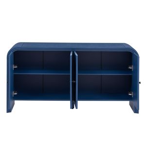U_Style lusso Multi-funzionale credenza in MDF Premium in legno massello impiallacciatura di legno intessuto doghe a stecche Design a gradini per i corridoi - Product Image 4