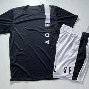 Ensemble de shorts unisexe de haute qualité personnalisable avec logo sur le design et impression par sublimation, broderie, ensemble d'été - Product Image 1