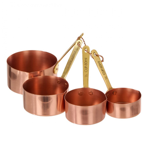 Ensemble de cuillères à mesurer en cuivre forgé à la main avec longues poignées en fer pour une utilisation en cuisine, cuillères à mesurer durables - Product Image 2