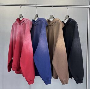 เสื้อฮู้ดดี้สตรีทแวร์สไตล์ Y2K แบบทำสีซีด 320gsm สำหรับผู้ชาย ผ้าฟลีซหนานุ่ม ซักย้อมสีแบบวินเทจ ทรงโอเวอร์ไซส์ สำหรับฤดูหนาว ผ้าฝ้าย 100% - Product Image 6