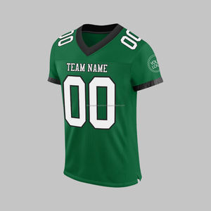 OEM vente en gros nouveau design sublimé maillot de football américain équipe personnalisée unisexe chemises d'uniforme d'entraînement 100% polyester col en V - Product Image 6