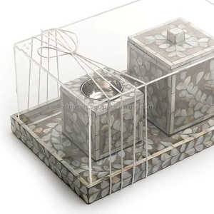 Ensemble de brûleur à bakhoor Pearl Mirage en acrylique, 100% bois de santal indien naturel, écologique, élégant, fait à la main, cadeau pour l'Aïd et le Ramadan - Product Image 2