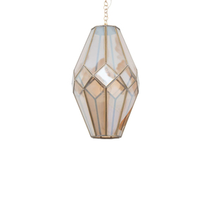 Lustre suspendu géométrique en fer ajouré noir de qualité supérieure avec finition dorée pour salle à manger - Product Image 3