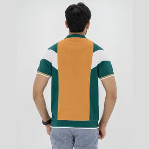 เสื้อยืดกอล์ฟผู้ชายคุณภาพสูง ปักลาย 100% ผ้าฝ้าย แห้งเร็ว ทรงเข้ารูป ออกแบบโลโก้ได้ตามต้องการ ผ้าถักอย่างดี แขนสั้น - Product Image 4