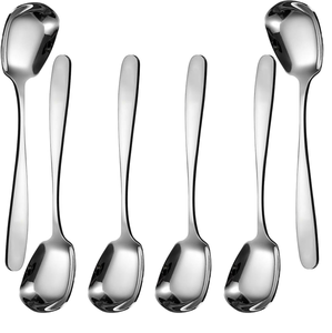 Nouvel ensemble de couverts classiques écologiques en acier inoxydable, cuillères à café plaquées or effet miroir pour mariages et cadeaux - Product Image 1