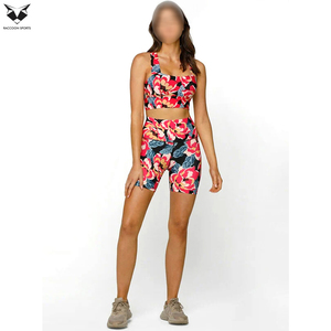 With Own Design Printed Women Clothing Best Selling Customized Made Competitive Price Latest Style Workout Yoga Gym Set - Product Image 3