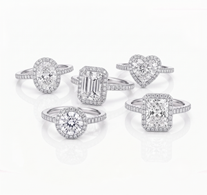 Anillo de Diamante Cultivado en Laboratorio con Corte Esmeralda de 2.0CT en Oro Blanco de 18K, con Halo, Certificado IGI, Estilo Clásico, Precio al por Mayor - Product Image 1
