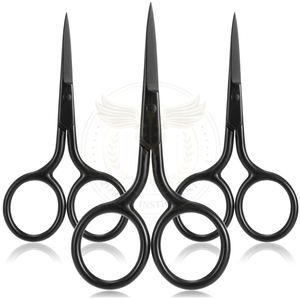 Paquete de 3 Mini Tijeras de Acero Inoxidable para Belleza, Tijeras de Punta Fina para Recortar Bigote, Cejas y Vello Facial - Product Image 1