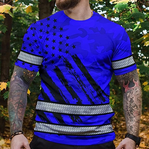 Trend Street O Collar <b>Top</b> Quality Camouflage Sublimation Print Crop <b>Top</b> Wholesale Customized Safety T-Shirts - Product Image 6