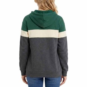 Sudadera con Capucha Personalizada para Mujer, Diseño Color Block, 100% Algodón, Tejido de Punto, Moda Urbana, Sudaderas de Alta Calidad, OEM - Product Image 6