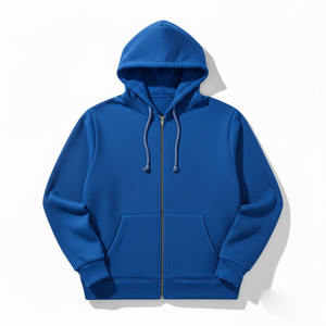 Sudadera con capucha y cremallera para hombre 2026, 100% algodón grueso, forro polar de algodón de primera calidad, estilo urbano oversize, personalizable con logo. - Product Image 3