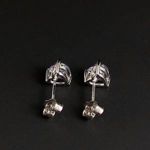 Pendientes de Corazón de Alejandrita en Plata de Ley, Regalo para Cumpleaños, Navidad, Boda, San Valentín, Piedra de Nacimiento de Junio - Product Image 2