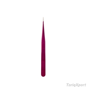 Pince à épiler incurvée en acier inoxydable de haute qualité, pointe fine pour extensions de cils, outil de beauté, logo personnalisé OEM - Product Image 2