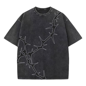 เสื้อยืดกราฟิกแบบฟอกกรดระดับมืออาชีพ พิมพ์ลายความหนาแน่นสูง ผ้าฝ้ายพรีเมียม แฟชั่นทันสมัย - Product Image 3