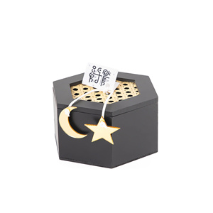 Elegant Luxury Style Wooden Storage Boxes Set Black Gold Moon Star Design Decorative <b>Gift</b> <b>Box</b> for <b>Ramadan</b> Kareem - Product Image 6