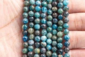 Perles d'apatite bleue de 6 mm, qualité supérieure, pierres précieuses naturelles, facettées, rondes, en vrac, options de lots en gros - Product Image 3