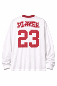 เสื้อเจอร์ซีย์อเมริกันฟุตบอลผู้ชายไซส์ใหญ่ ผ้าตาข่าย แขนยาว สตรีทแวร์ คอวี หมายเลขผู้เล่นแบบกำหนดเอง แฟชั่นเสื้อทีม - Product Image 5