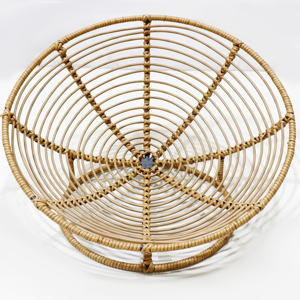 Cama Redonda de Mimbre Natural Artex Dong Thap para Mascotas, Nido para Perros y Gatos con Cojín de Algodón Suave y Extraíble - Product Image 3