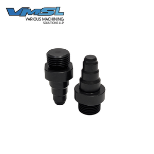 Conector de Manguera Roscado de Acero Inoxidable Negro, Adaptador de Tubería Industrial, Mecanizado CNC, Electroerosión por Hilo, Brochado - Product Image 3