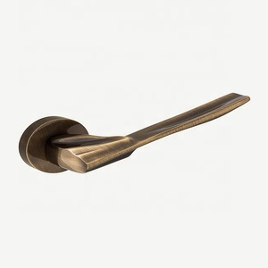 <b>Antique</b> <b>Brass</b> Lever <b>Door</b> Handle Durable Furniture Hardware Matte Finished Passege Privacy Lock Traditional Design Home Office - Product Image 1