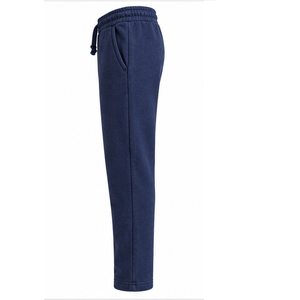 Pantalones Casuales de Felpa Azul Marino Premium con Cordón Ajustable, Cintura Elástica, Dobladillo Recto, Cómodos y Relajados, Venta al Por Mayor - Product Image 2
