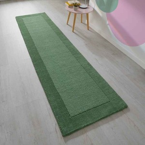 Alfombra Contemporánea Color Púrpura Uva |   Alfombra de Lana de Pelo Largo Hecha a Mano con Borde en Contraste, Forma Personalizada Disponible - Product Image 3