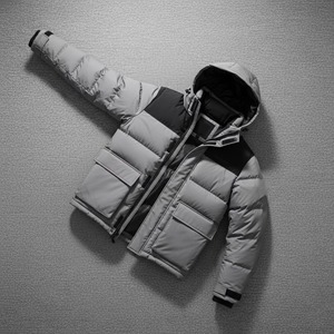 Veste matelassée en duvet brillant imperméable et coupe-vent pour homme, style streetwear, personnalisée, chaude pour l'hiver - Product Image 5