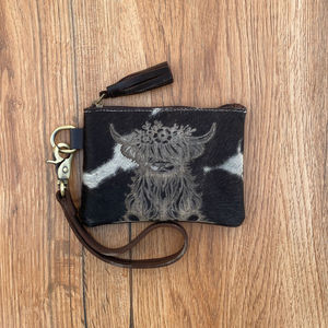 Venta al por mayor de fábrica de lujo de cuero de vaca de cuero genuino monedero de mujer NUEVO LÁSER grabado borla bolsa cremallera personalizada Nylon largo - Product Image 2