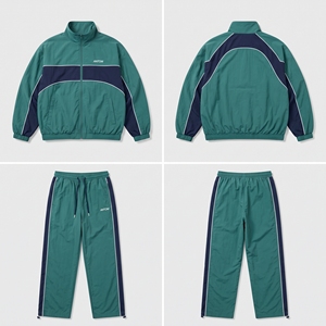 Conjunto Deportivo de 2 Piezas, Chaqueta Cortavientos Personalizada para Hombre, Nailon, Venta al Por Mayor, Fabricante con Logotipo OEM - Product Image 4