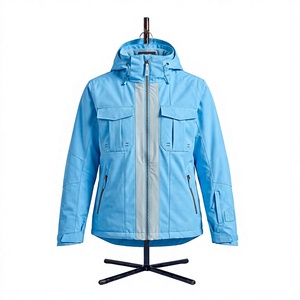 Men's Waterproof <b>Ski</b> <b>Jacket</b> Hooded Color Blocked <b>Green</b> Gray Synthetic Insulated Outdoor Snowboard <b>Jacket</b> - Product Image 6