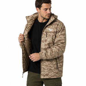 Y2K Streetwear Custom Digital <b>Camo</b> Puffer <b>Jacket</b> Insulated Hooded Outerwear Windproof Zip Up OEM Private Label Men's <b>Jackets</b> USA - Product Image 3