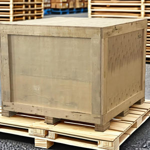 High Quality Custom Logo Wooden Shipping <b>Crate</b> with Overflow 40 CB Wholesale Low MOQ Wooden Shipping Boxes From Vietnam Factory - Product Image 1