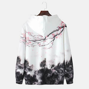 เสื้อฮู้ดดี้ผู้ชายพรีเมียมสำหรับฤดูหนาว ปักลายแบบซับลิเมชั่น |   การออกแบบศิลปะเซนซากุระดอกซากุระ |   โรงยิมกีฬามืออาชีพ - Product Image 2