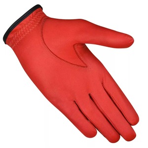Gant de golf en cuir véritable rouge, main droite, antidérapant, à enfiler, unisexe, pour le sport - Product Image 1