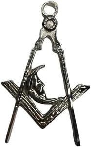 Collar de Cadena de Estafeta Junior de la Logia Azul con Joya Plateada, Luna y Estrellas, para Regalia Masónica - Product Image 2