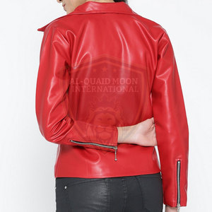 Veste en cuir pour femme à col rabattu pour usage extérieur, disponible en grandes tailles - Product Image 3